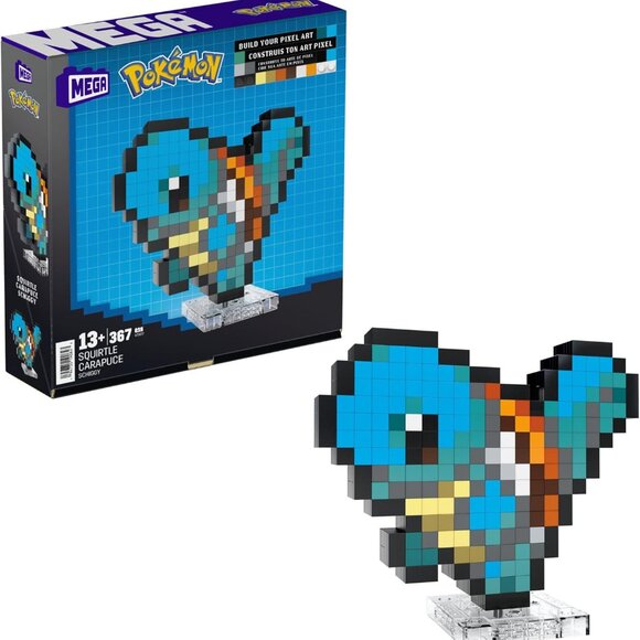 Mega Pokémon (Pokemon) Squirtle Pixel Art Building Toy Kit - Picture 3 of 3